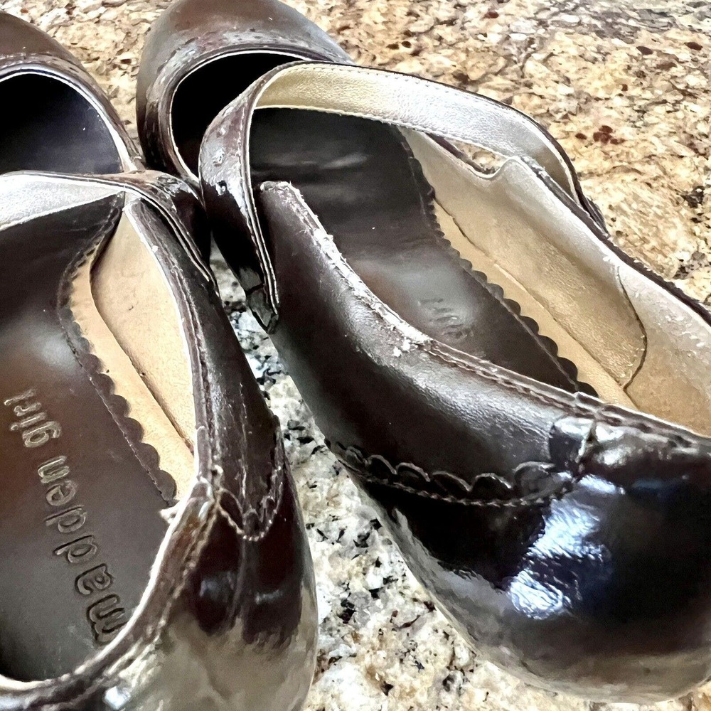 MADDEN GIRL {Size 8} Chocolate Brown Kitten Heels Mary Jane Buckle Round Toe - Picture 11 of 16